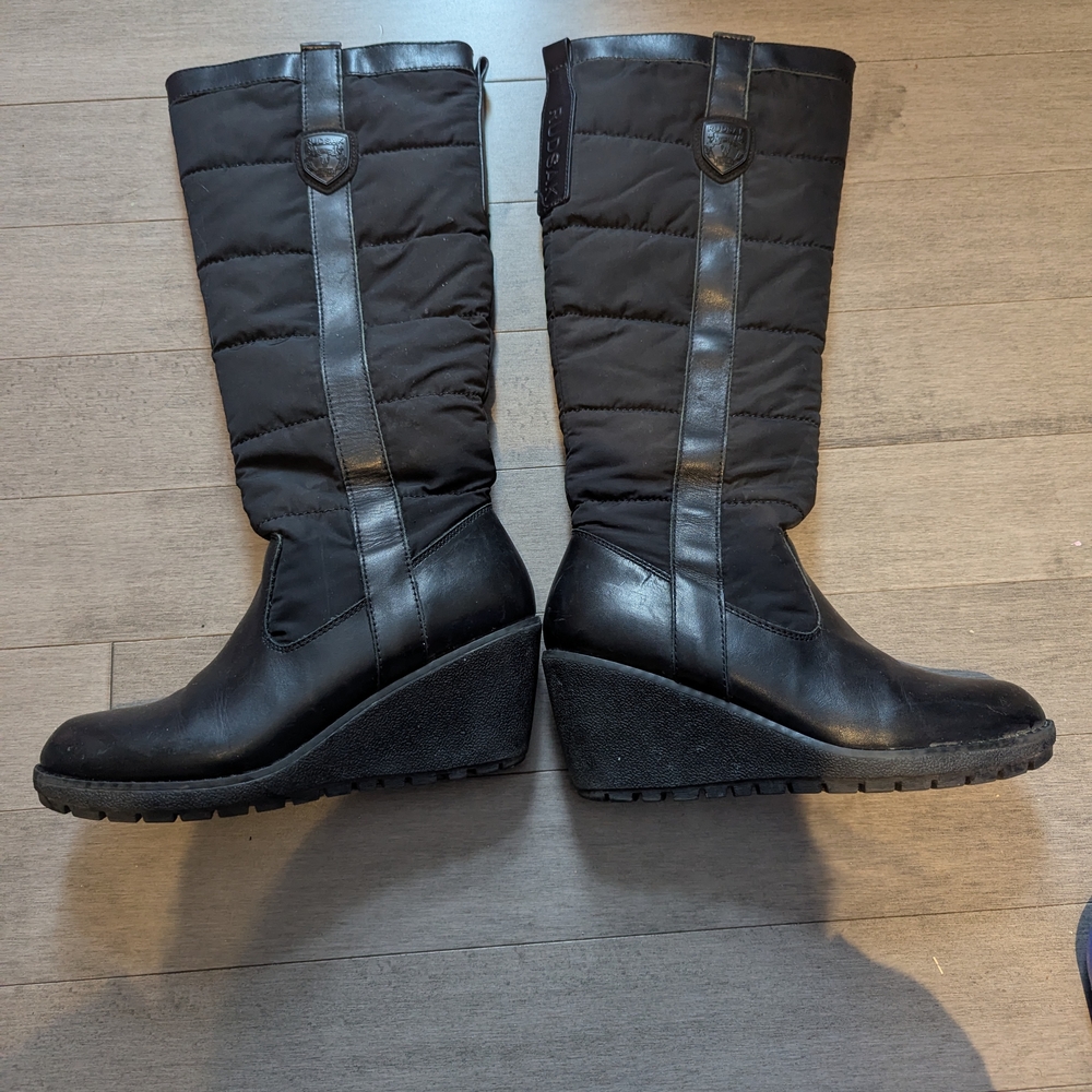 Women's Black Wedge Winter Boots Rudsak 37( 7 To 7.5) Quiet Luxury